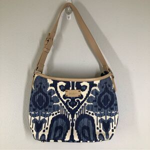 Spartina 449 Natural Linen Moonglade Piper Hobo Bag Leather Purse